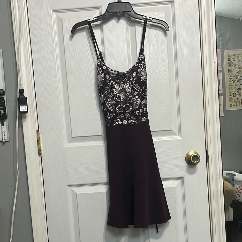 Elegant Black and White Patterned Dress